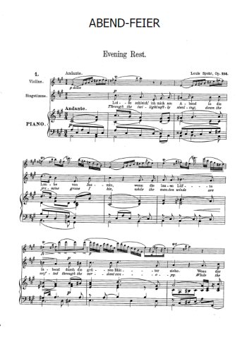 Ludwig Spohr - Abend-Feier